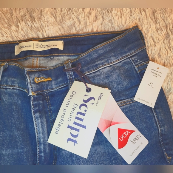 Gap - True Skinny Denim Jeans, Size 27 tall - Picture 2 of 3